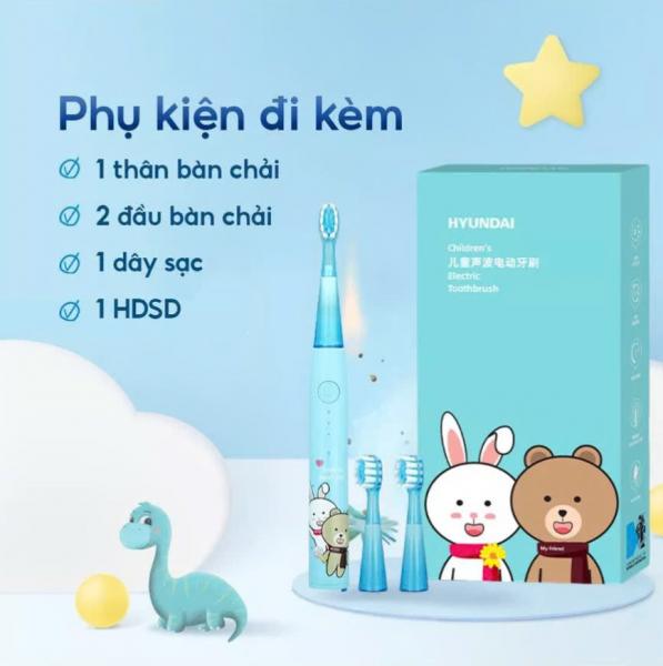 Bàn chải điện trẻ em con gấu